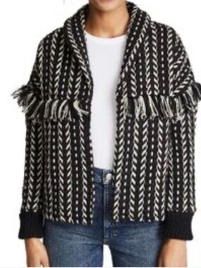 Cupcakes and cashmere fringe jacket size XS